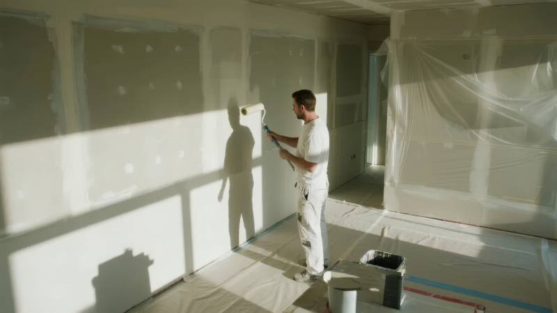 装修中的房间图片