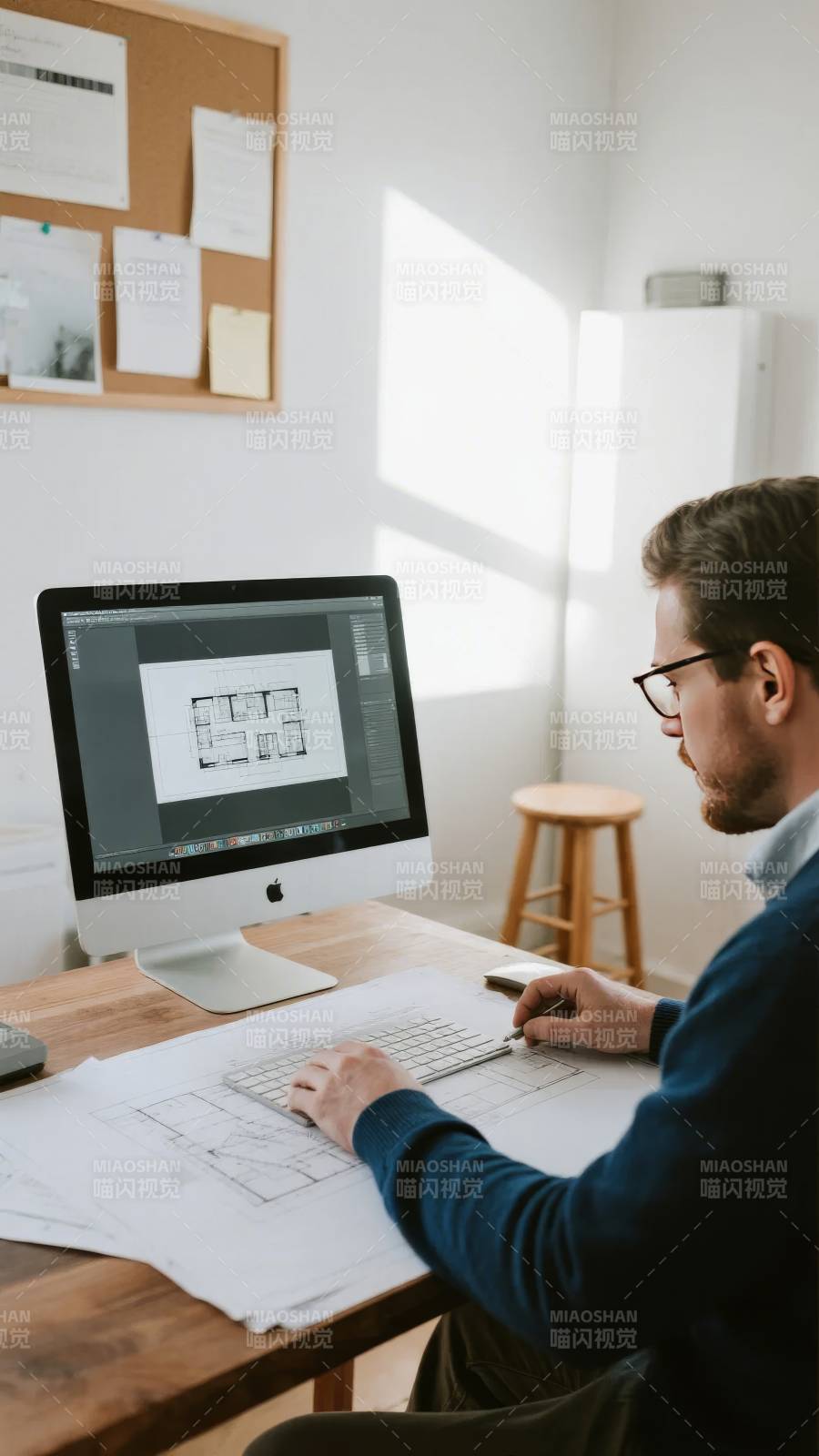 设计师专注工作图片