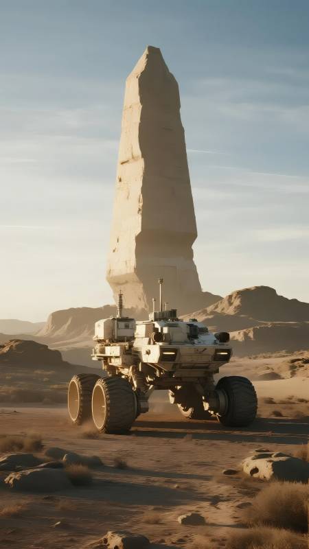 沙漠中的未来战车图片