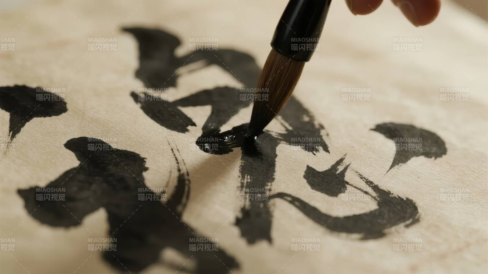 笔墨挥洒写书法图片