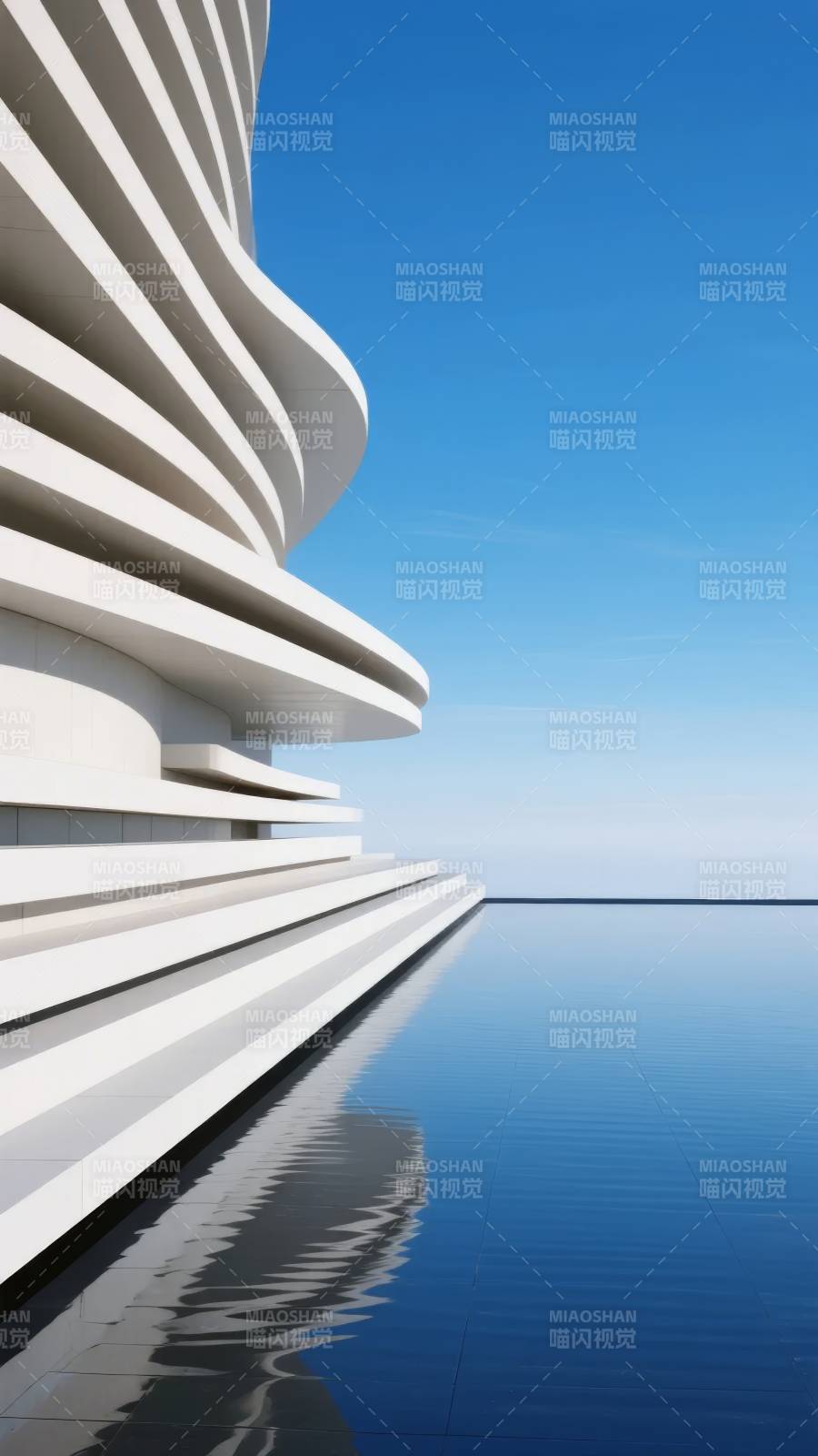 流线建筑映水天图片