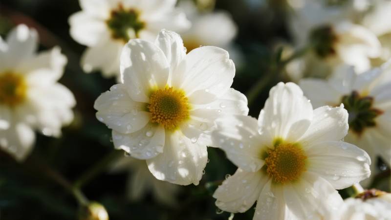 洁白花朵绽放图片