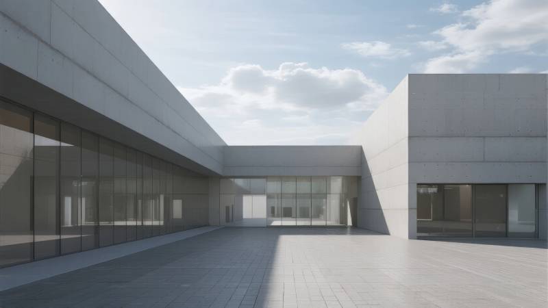 现代建筑庭院景观图片