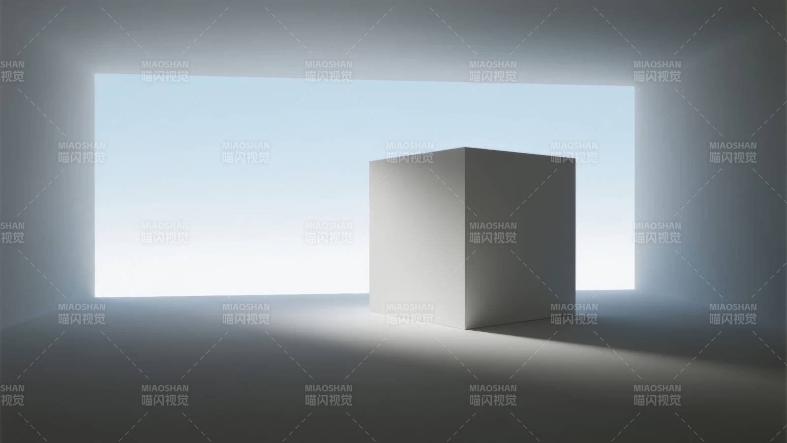 光影中的立方体图片