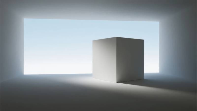 光影中的立方体图片