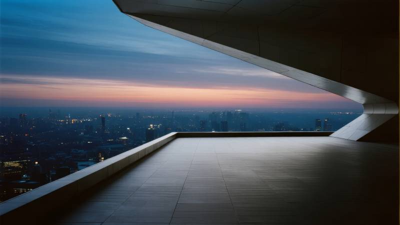 城市夜景天台图片