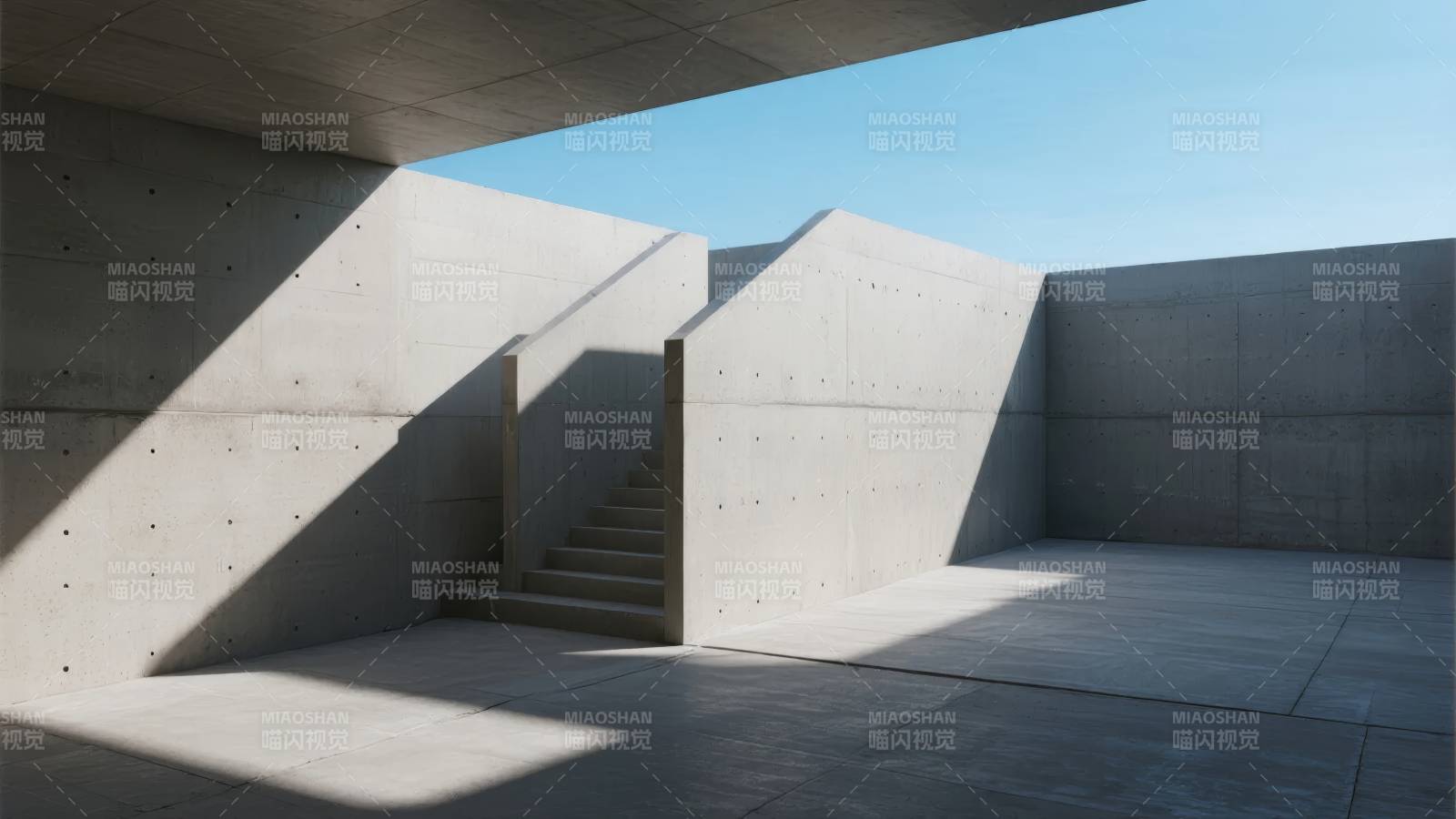 混凝土建筑光影图片