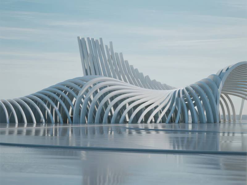 流线型建筑艺术图片