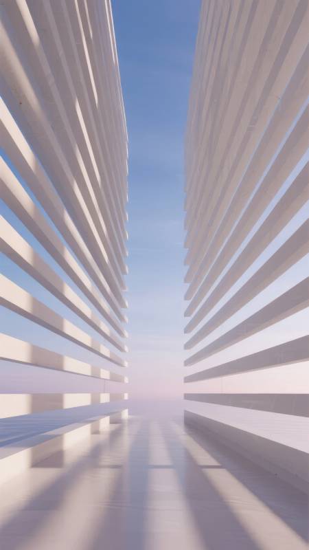 光影交错的未来走廊图片