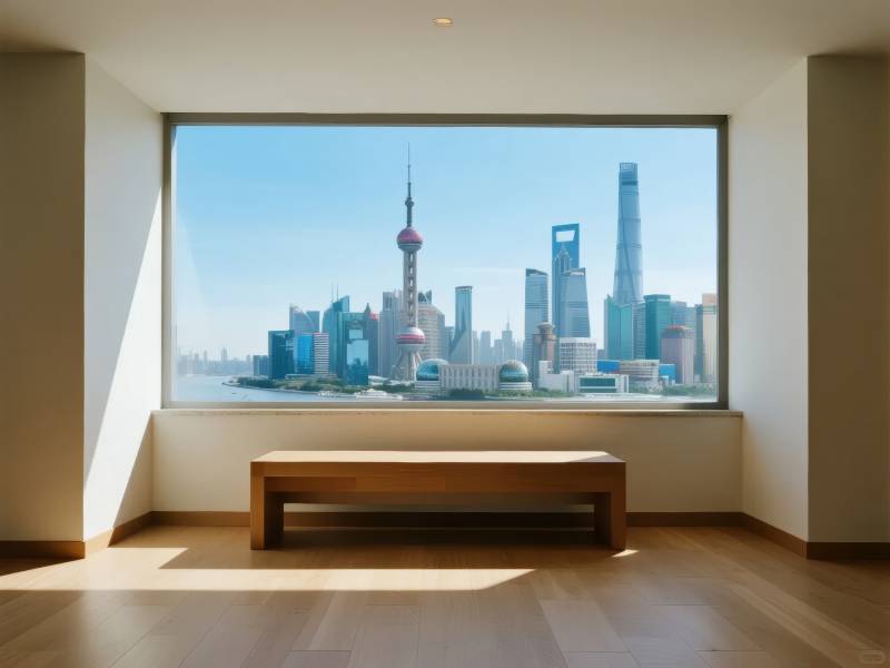 上海天际线窗景图片