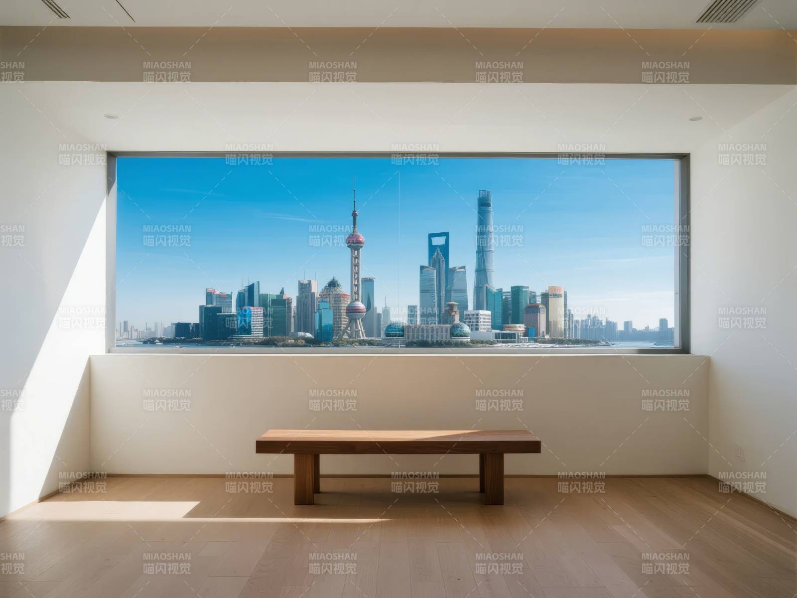 窗前都市风光图片