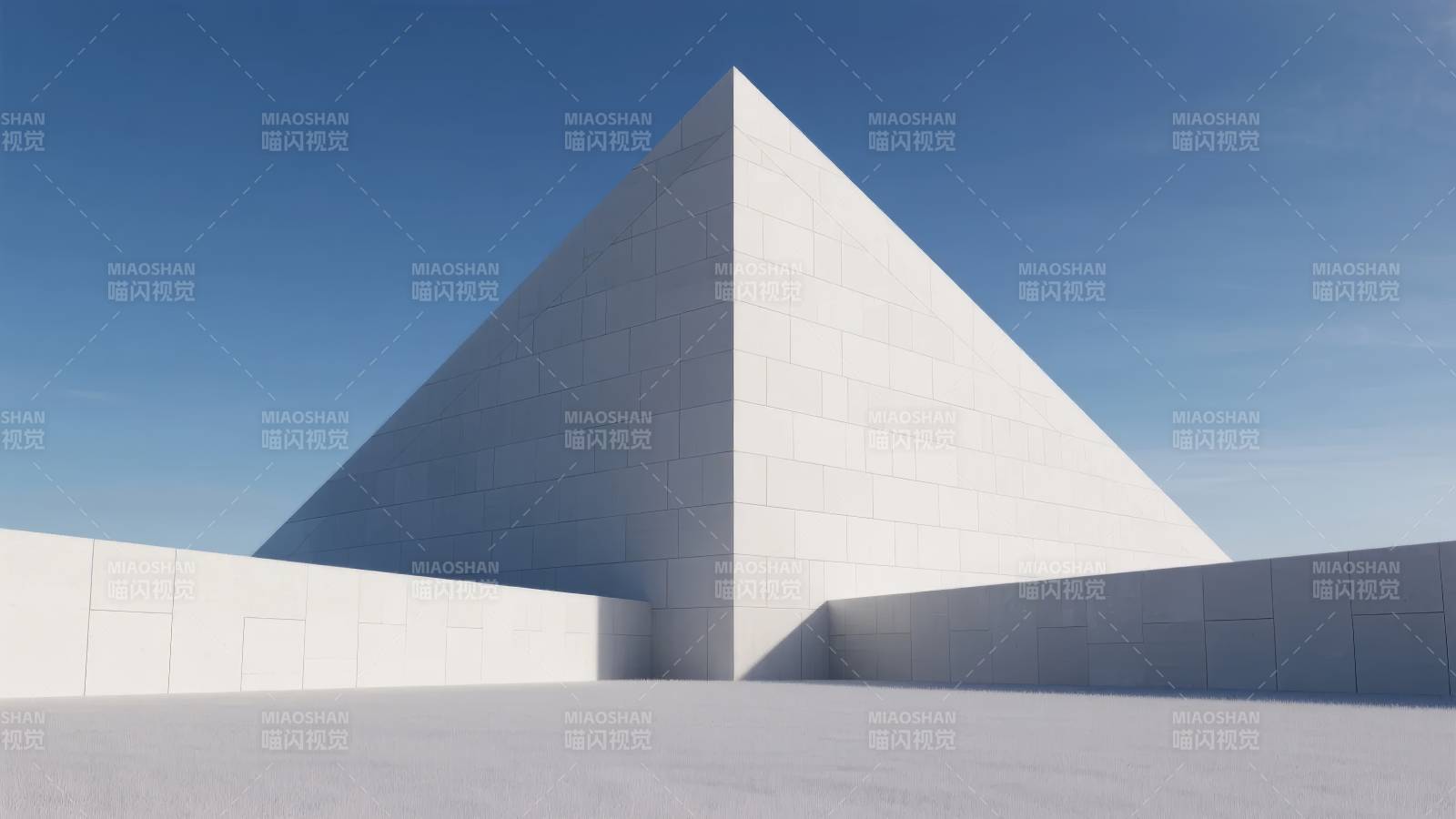 白色金字塔建筑图片