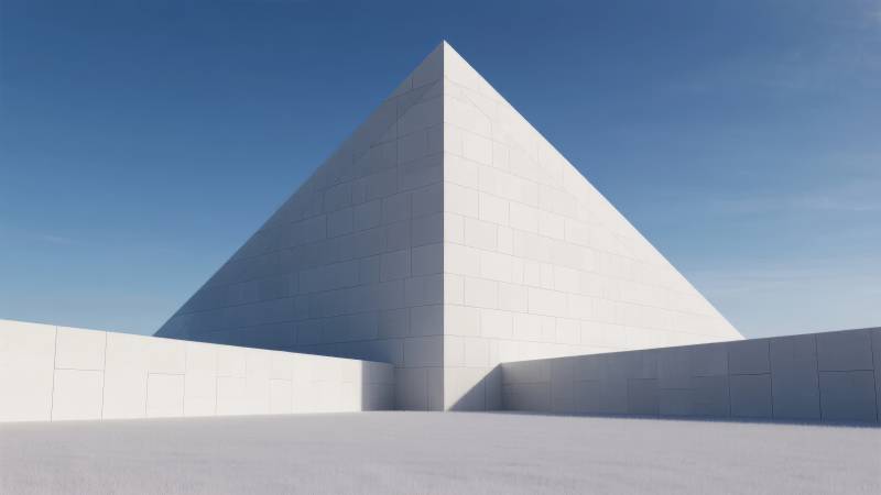 白色金字塔建筑图片