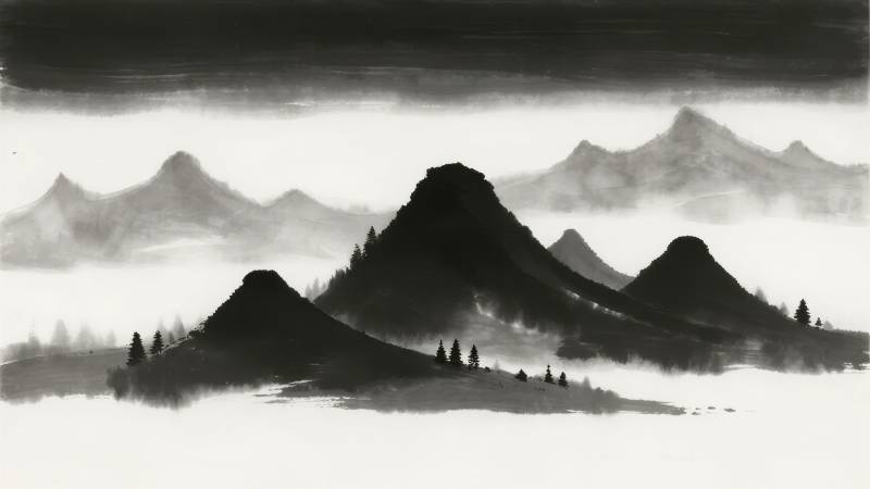水墨山水图图片