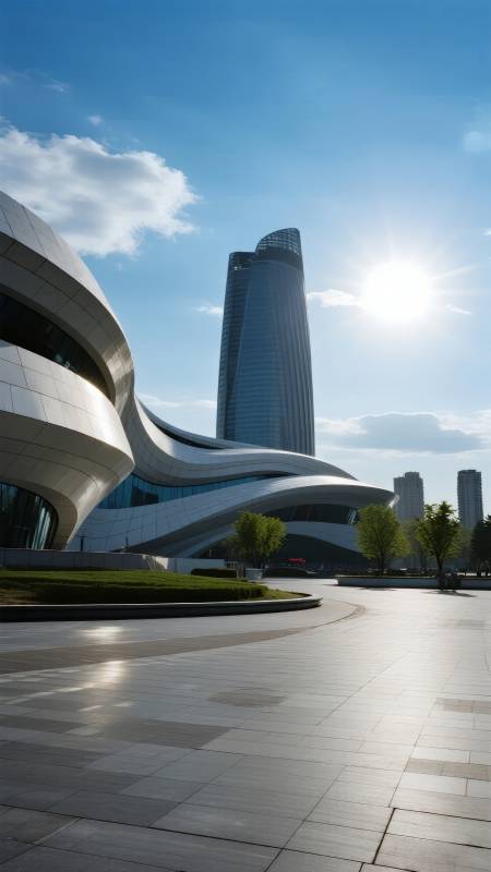 现代建筑与蓝天图片