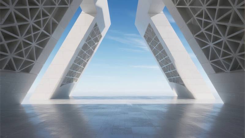 未来建筑之门图片