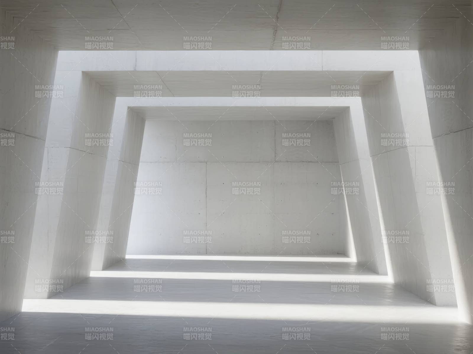 白色几何空间图片