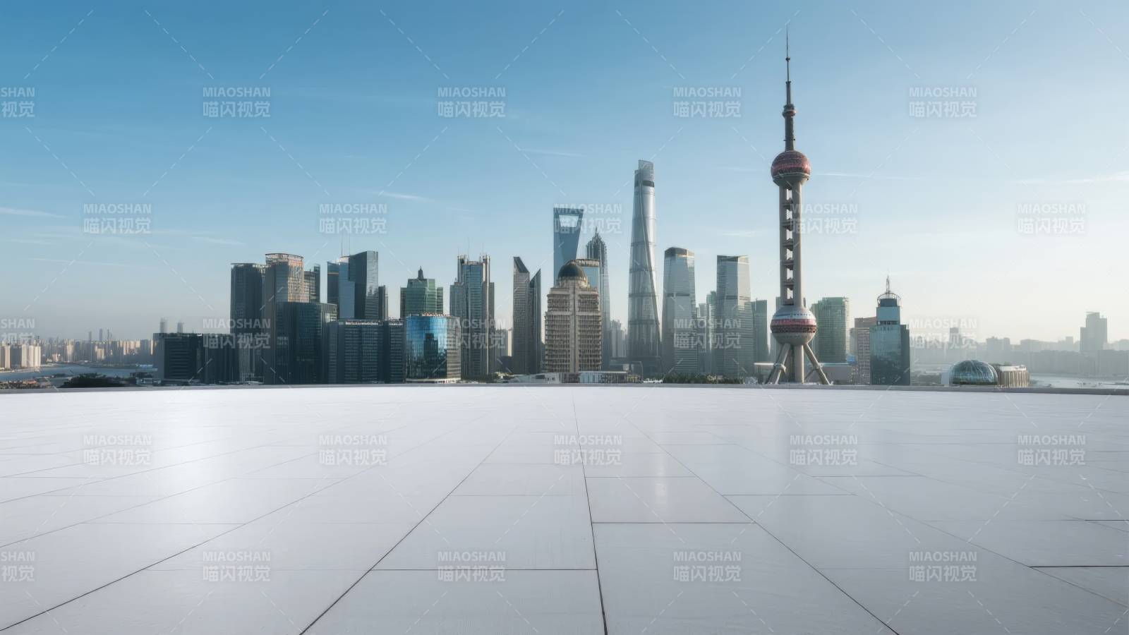 上海天际线全景图片