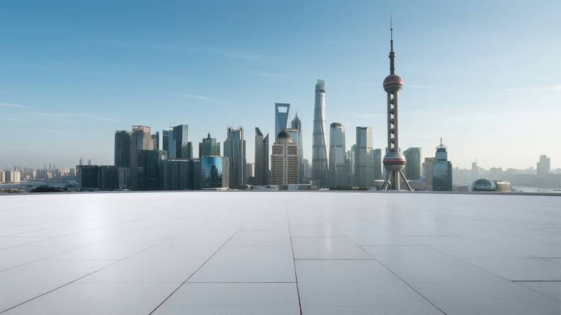 上海天际线全景图片