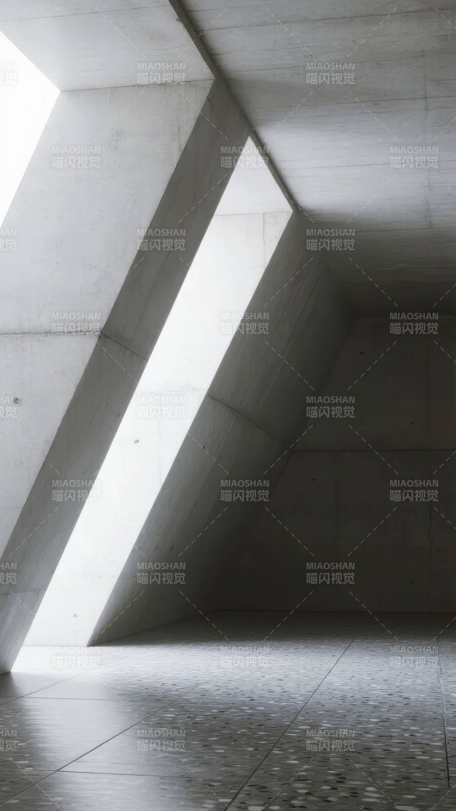 光影交错的几何空间图片