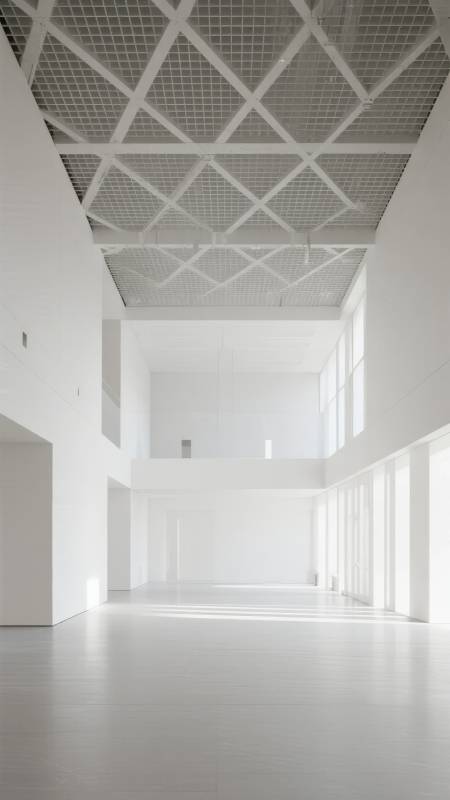 极简白色空间图片