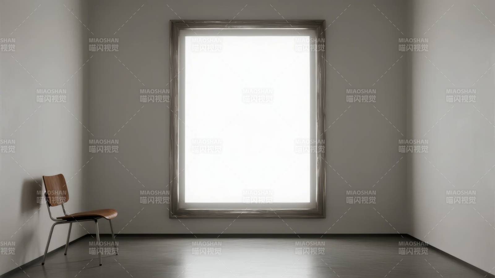 窗边孤椅静谧光图片