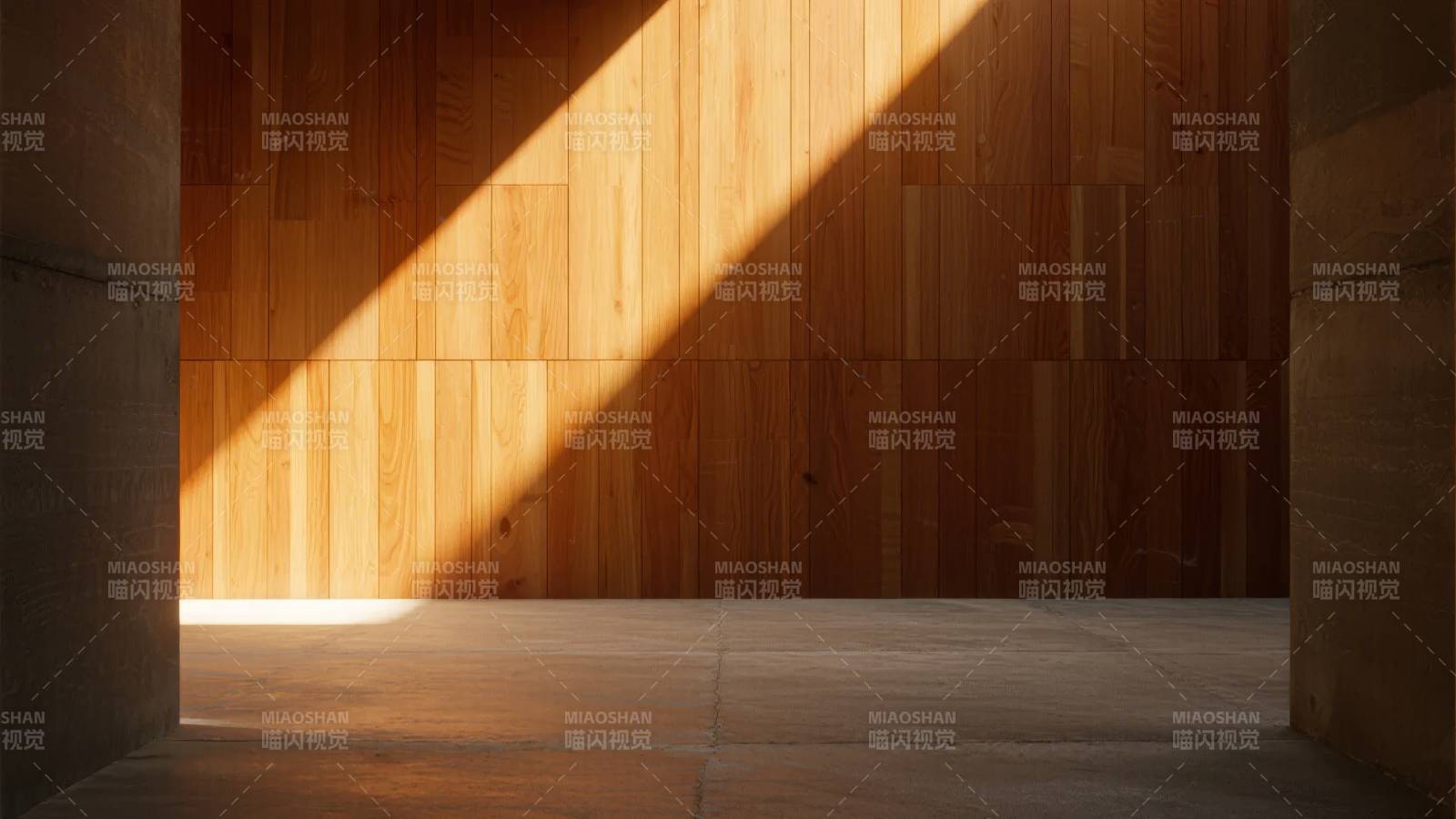 光影交错的木墙图片