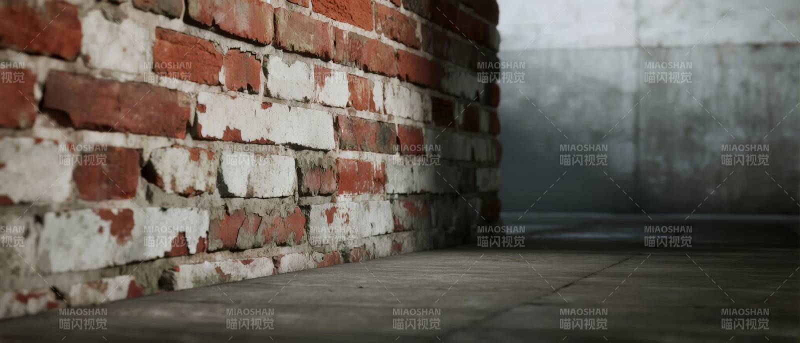 砖墙角落静谧景图片