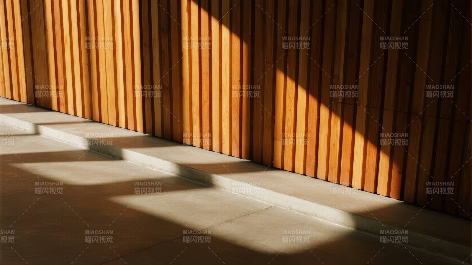 光影木墙图片