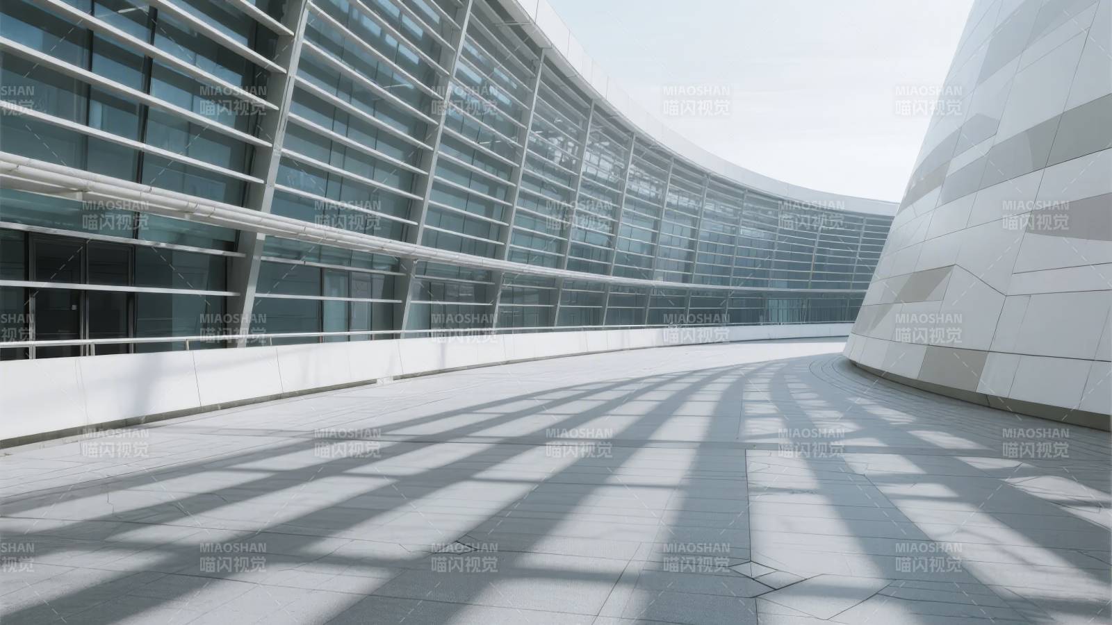 现代建筑光影交错图片