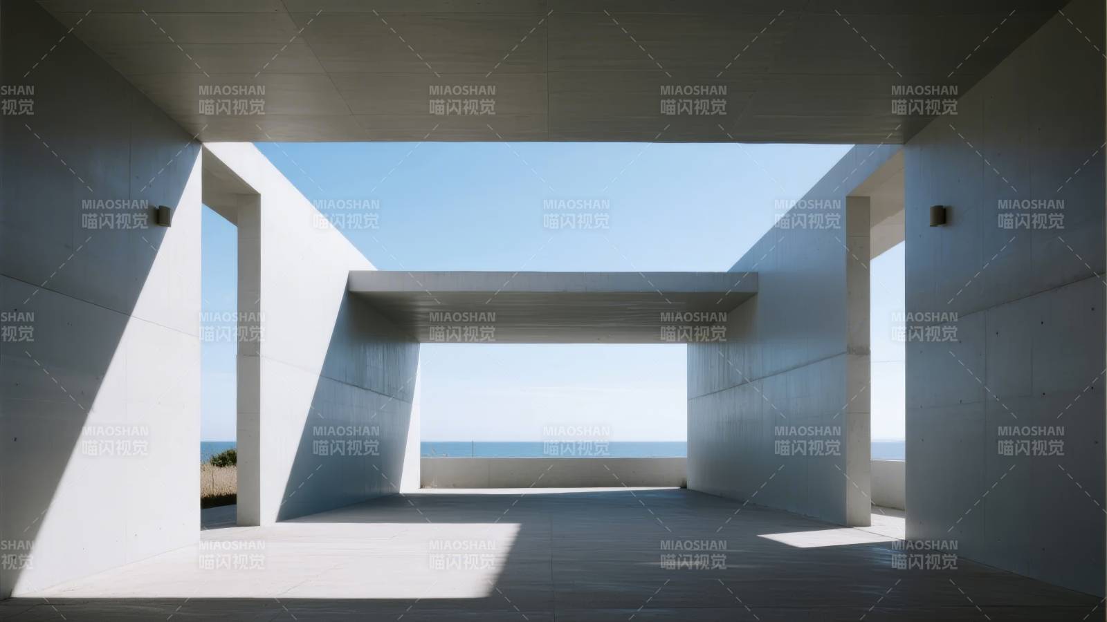 海景建筑光影图片