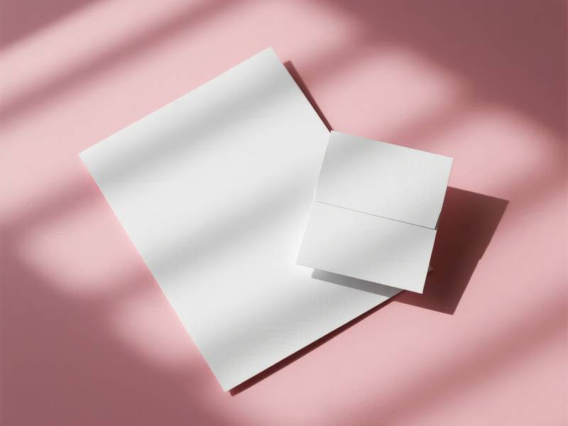 光影纸张静物图片