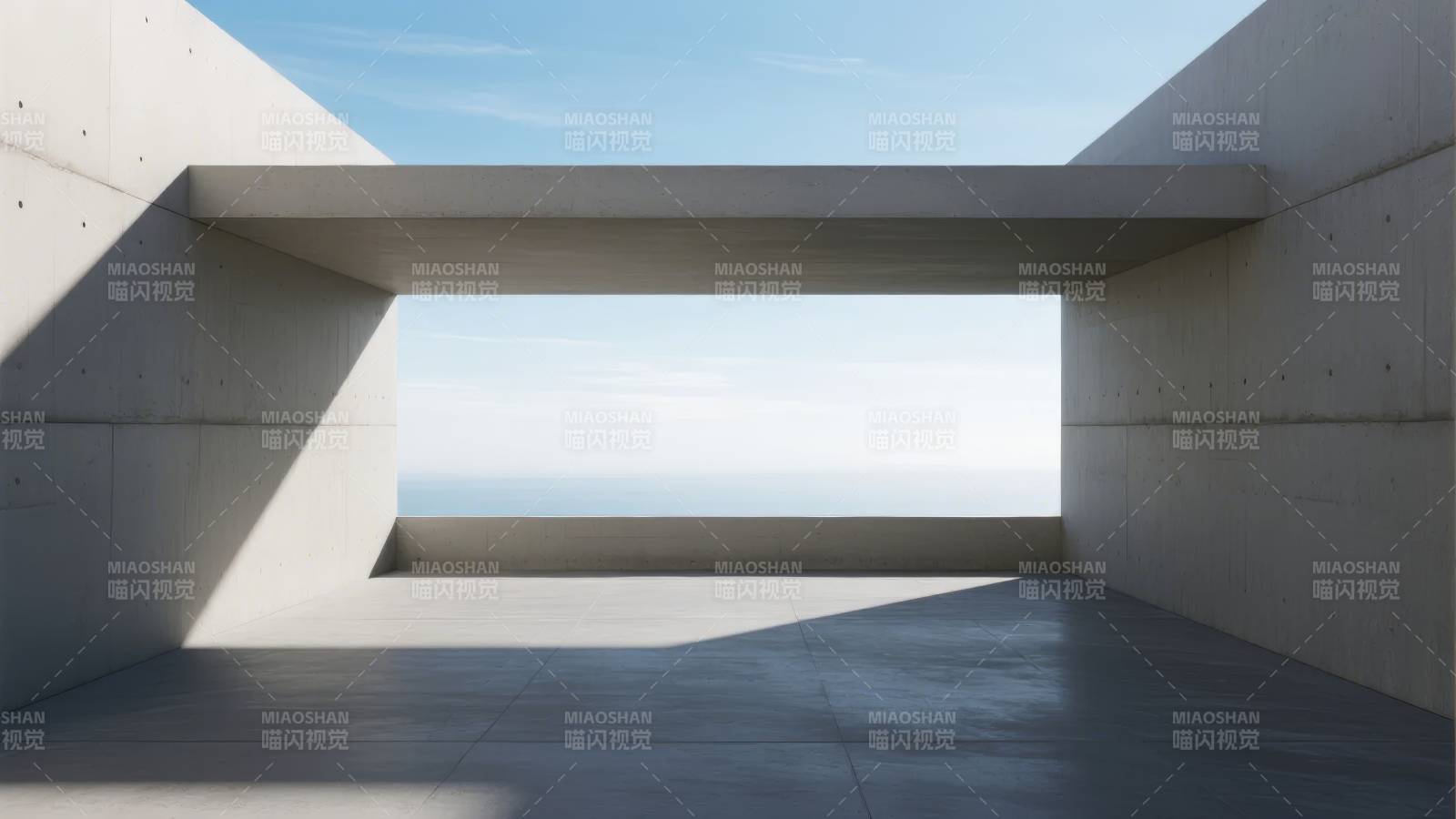 混凝土空间观海图片