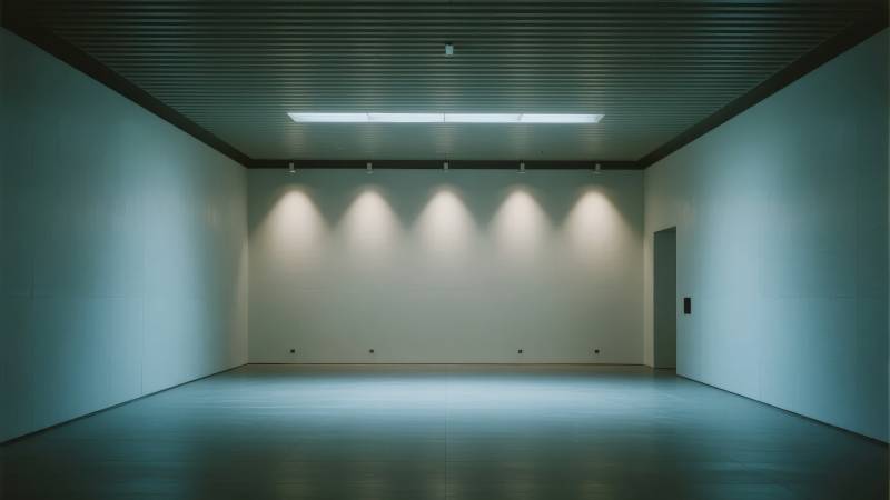 空旷展厅灯光效果图片