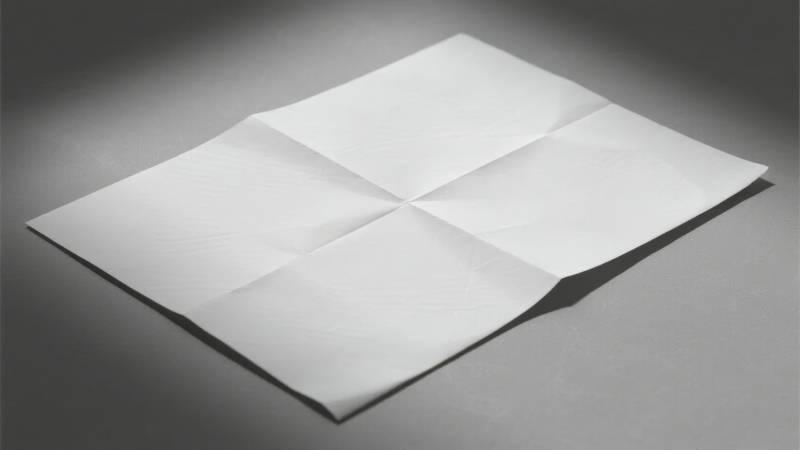 折叠的白纸图片