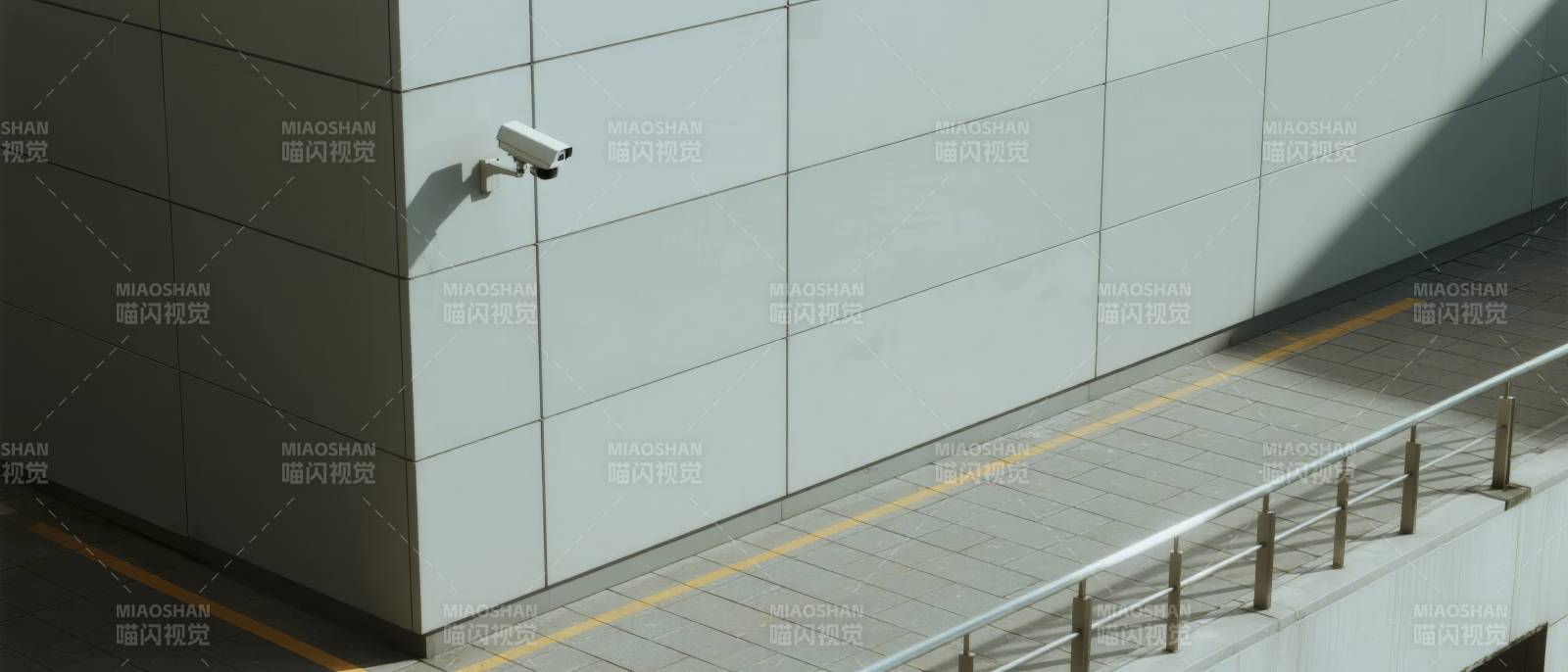 建筑墙角监控探头图片