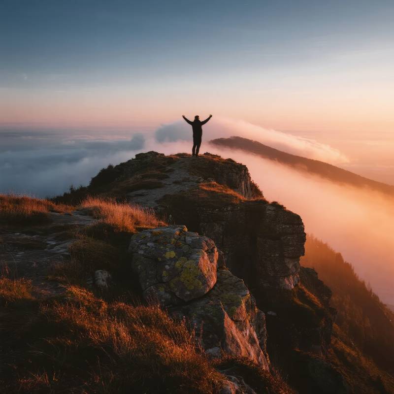 巅峰之上 拥抱晨曦图片