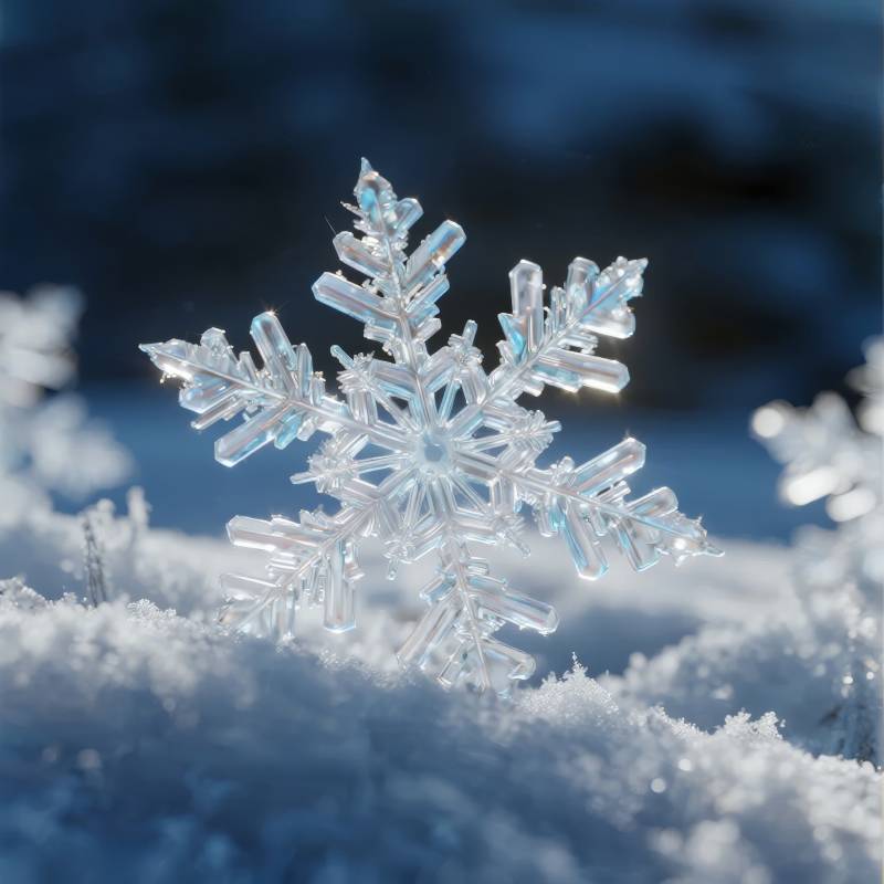 晶莹雪花图片