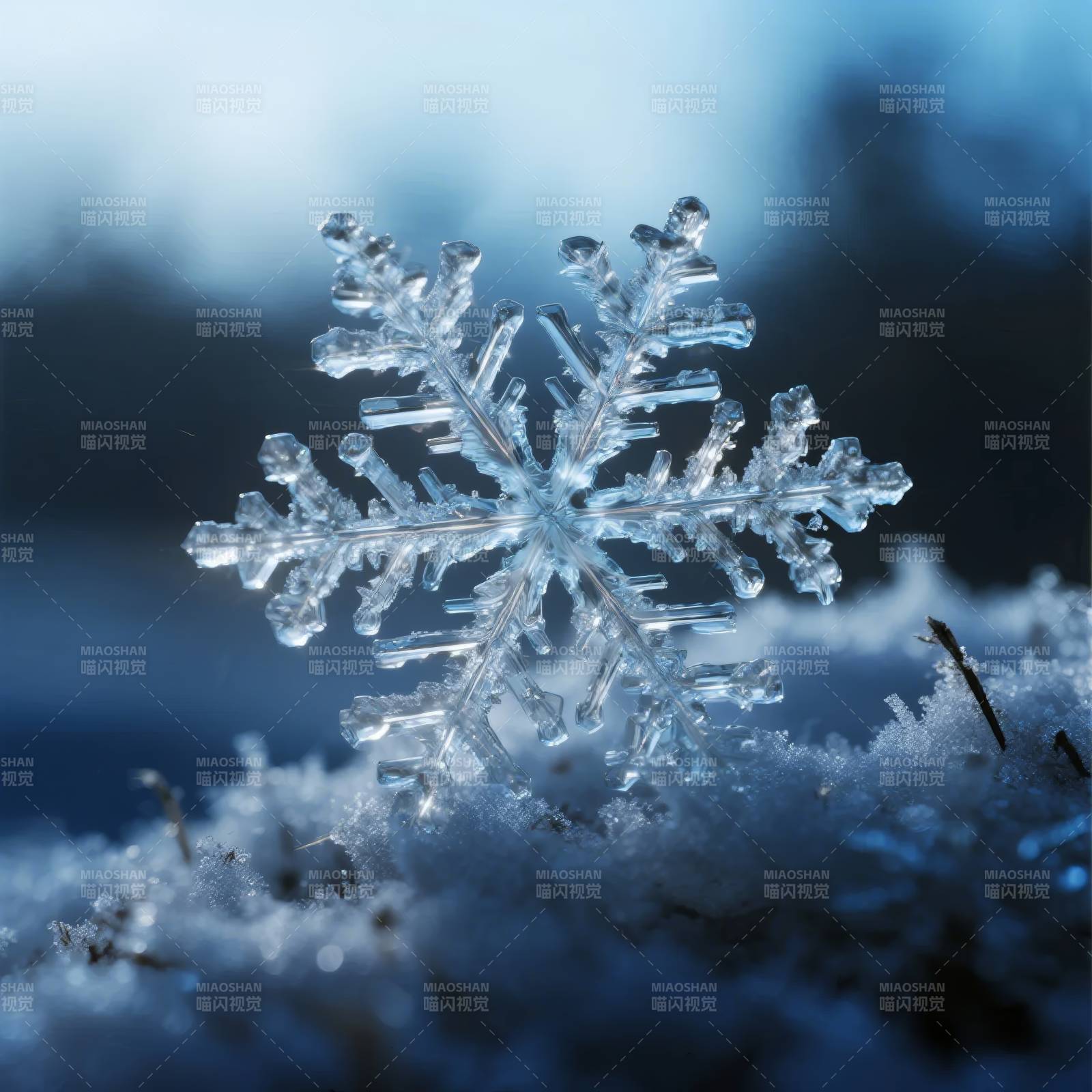 晶莹雪花 冬日之美图片