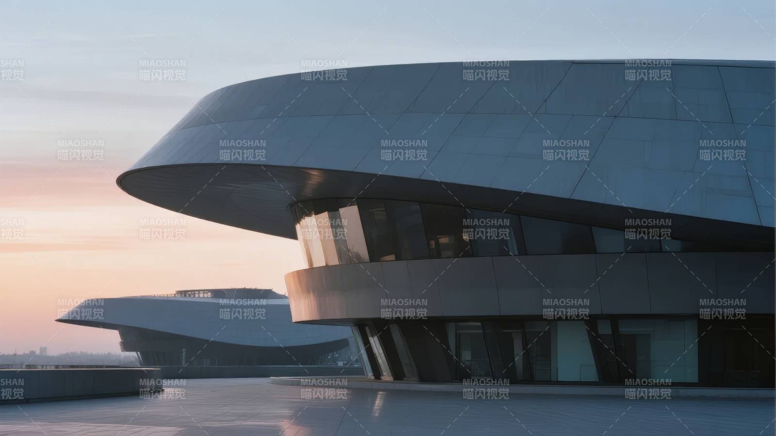 现代建筑剪影图片