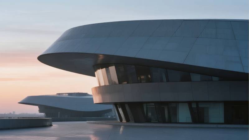 现代建筑剪影图片