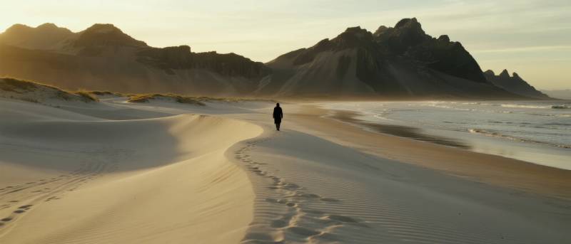 孤影踏沙行图片