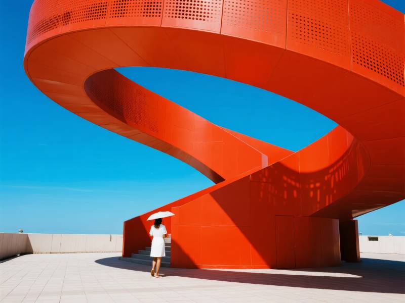 红曲廊下伞影人图片