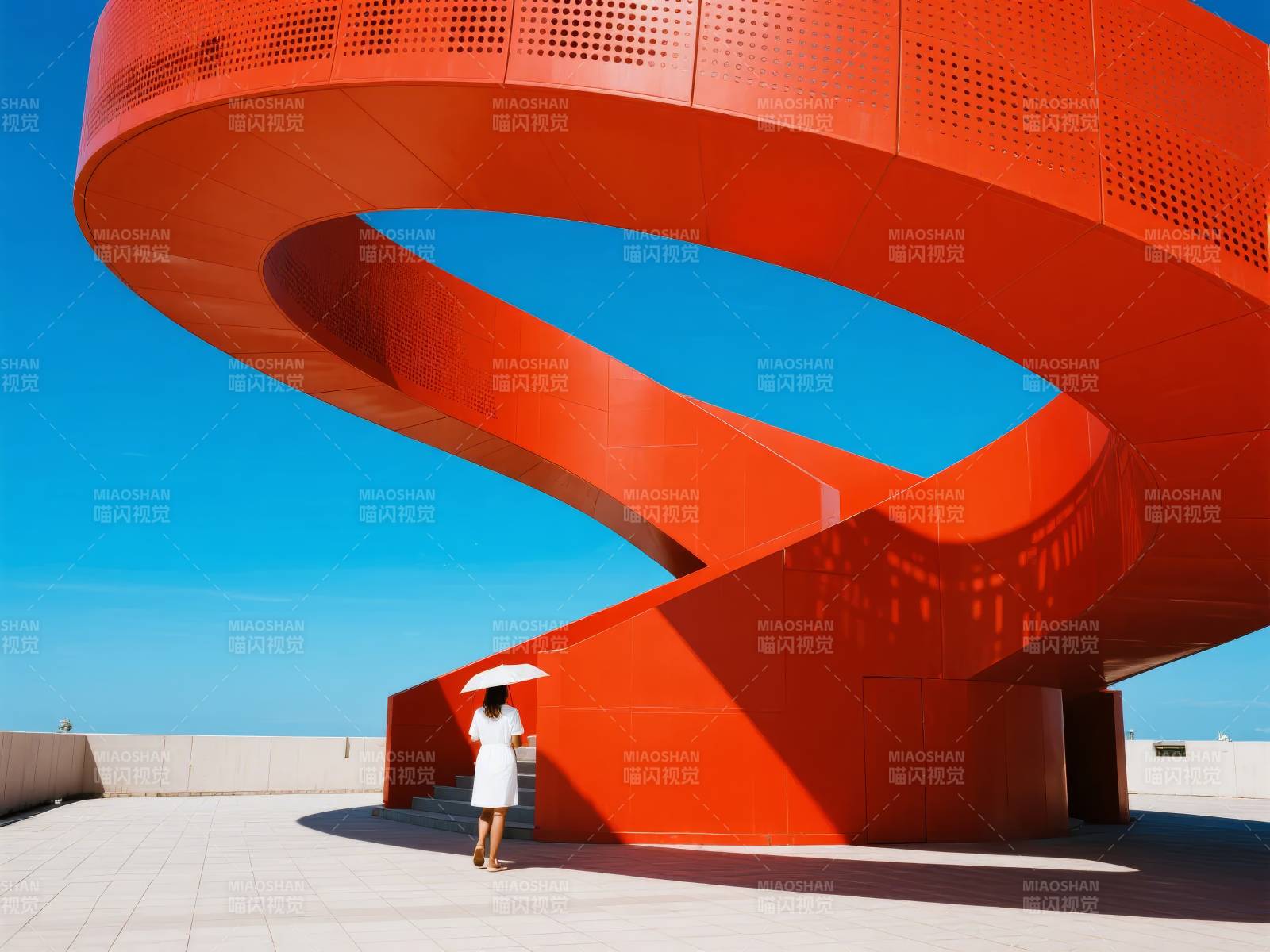 红曲廊下伞影人图片