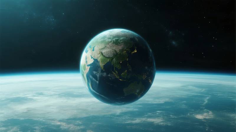 地球从太空俯瞰图片