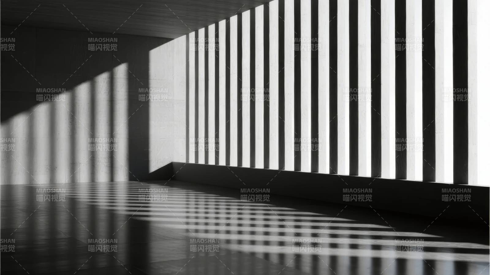 光影交错的走廊图片