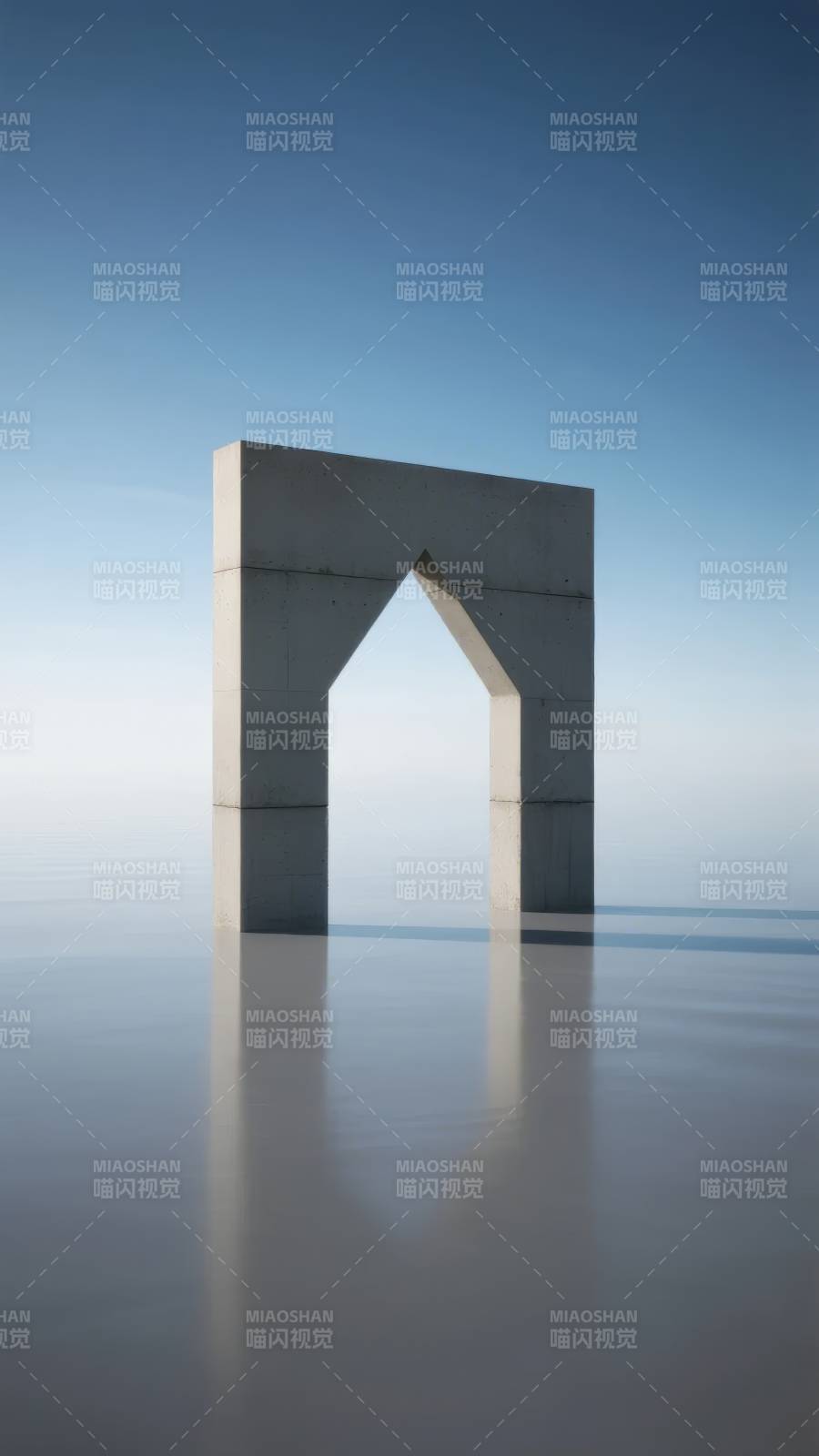 孤拱映天水图片