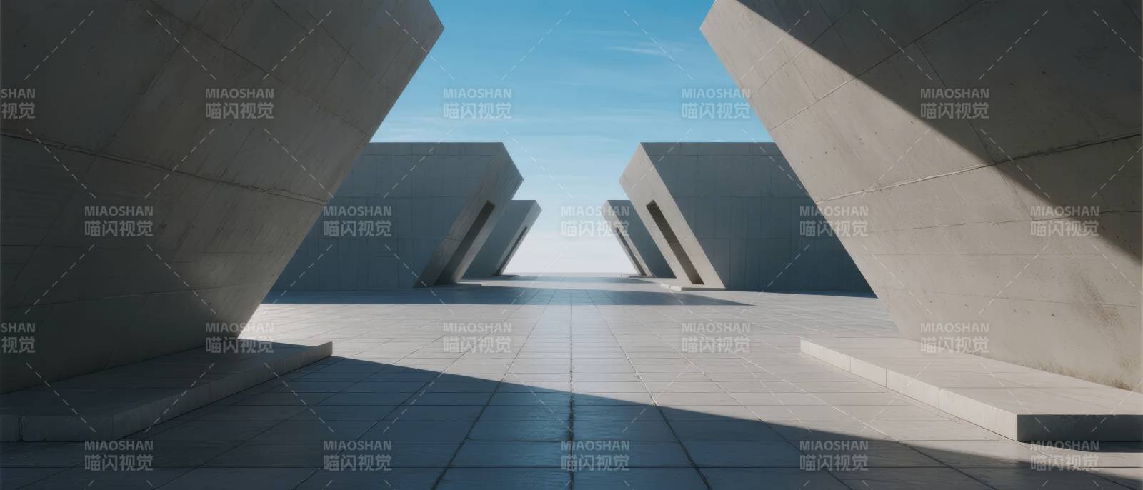 现代建筑光影交错图片