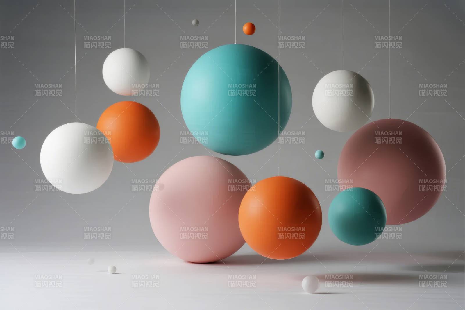 悬浮彩球艺术图片