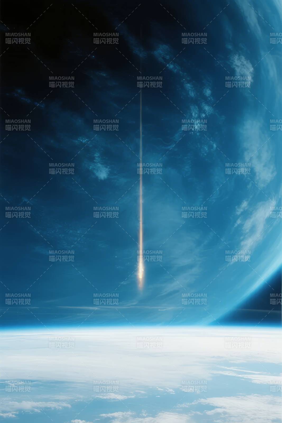 流星划破天际图片